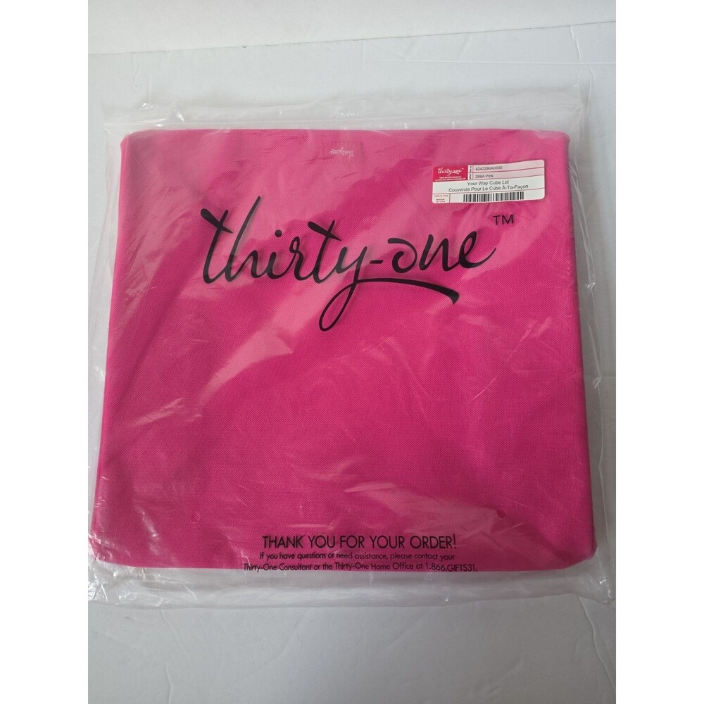 Thirty-One Your Way Cube Lid Pink 286a Storage Organizer Replacement Cover NEW